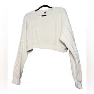 Medium/ US 6 SHEIN cream colored cropped sweater